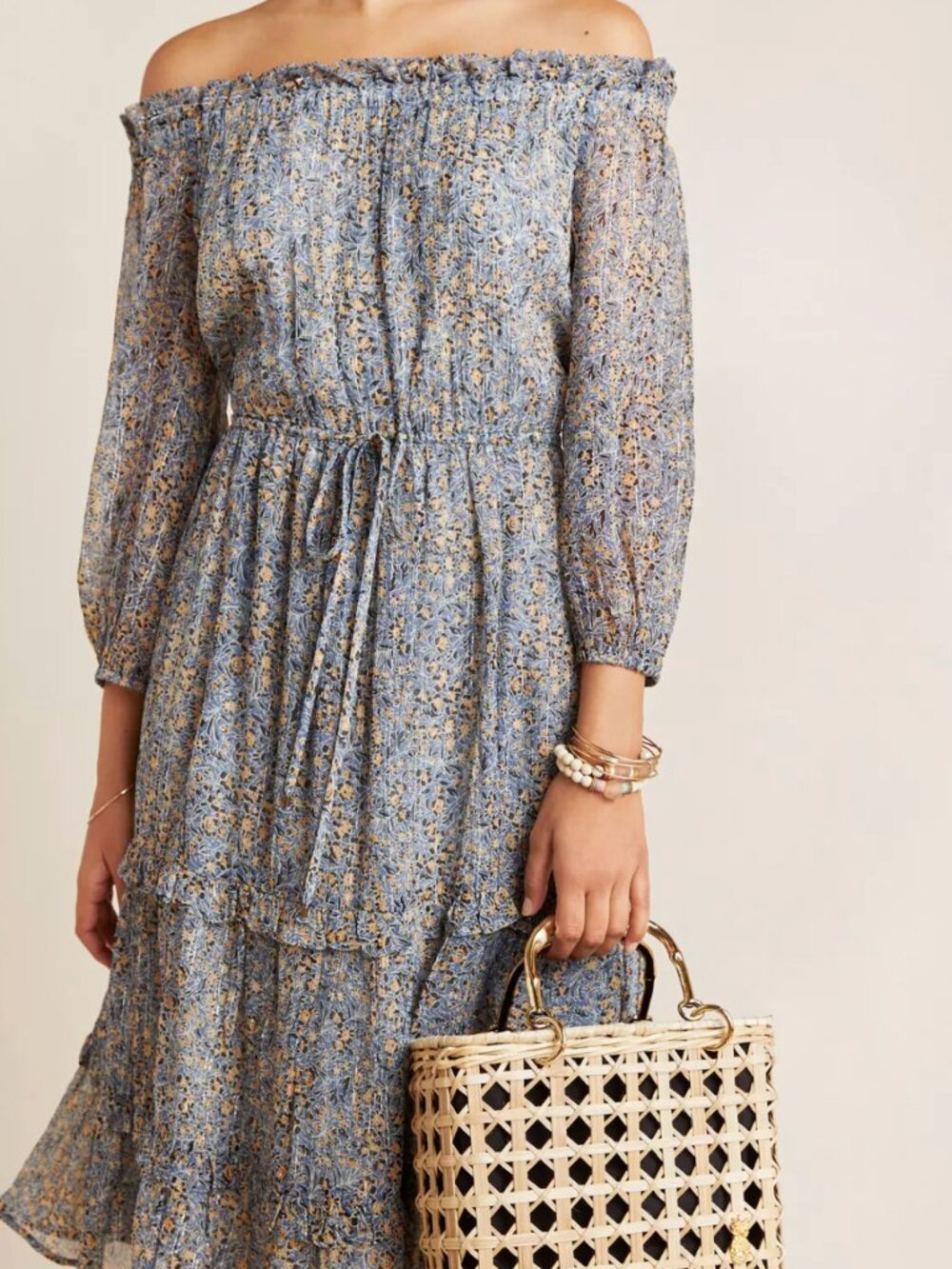Anthropologie Kira Off-The-Shoulder Peasant Dress - Size 26W
